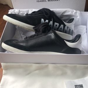 Black Leather Isabel Marant Sneakers Size 38